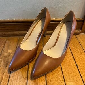 Cole Haan ‘Idala II’ Platform Pumps in “British Tanned Leather” Size 7.5